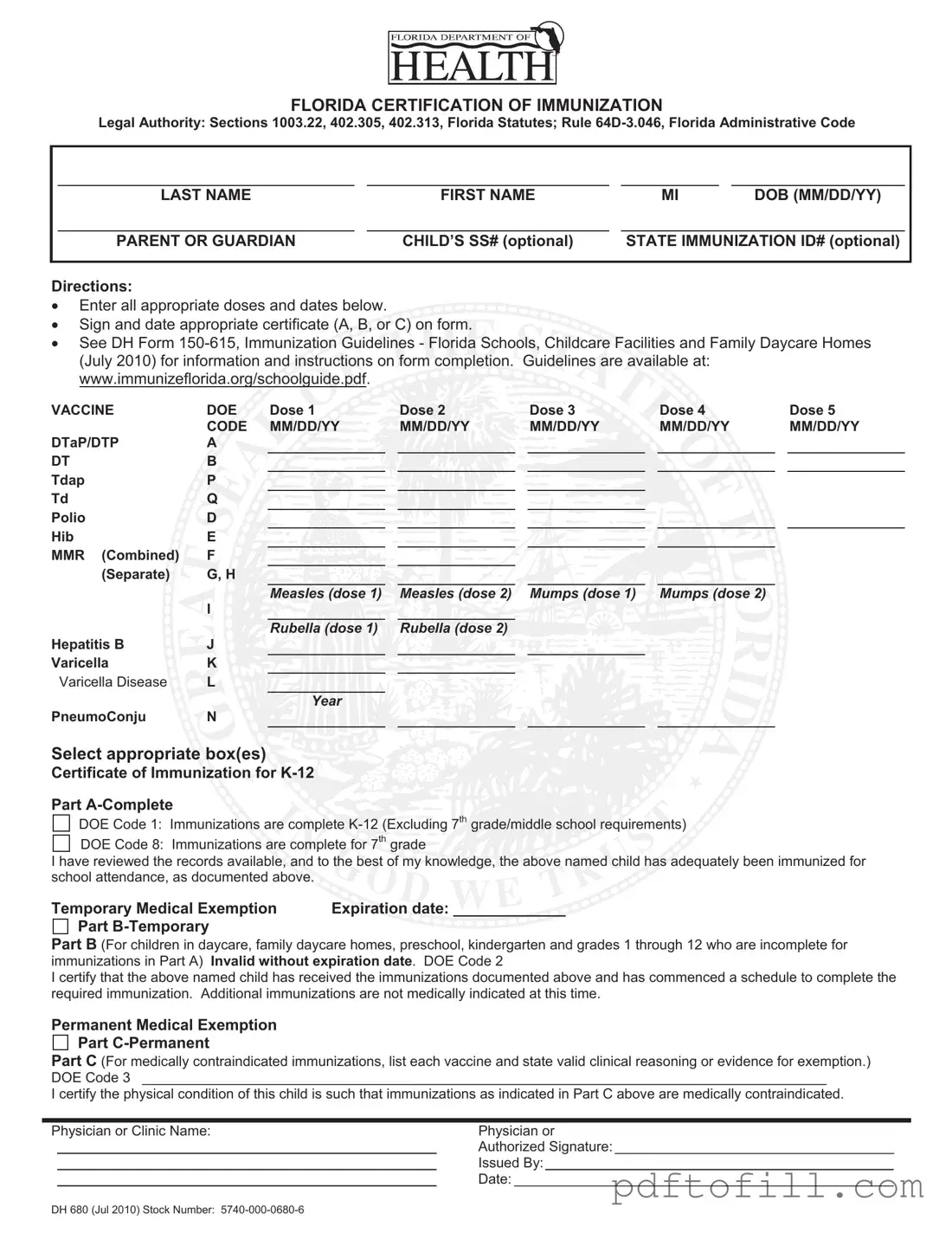 Free 680 PDF Form