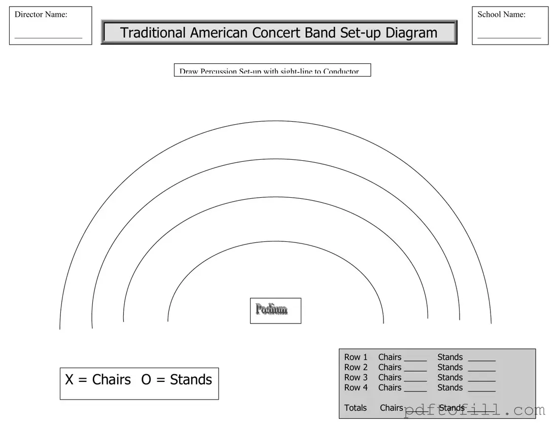 Free Band Seating Chart PDF Form