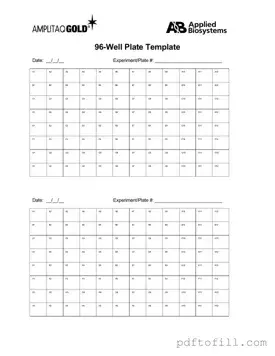 Free 96 Well PDF Form