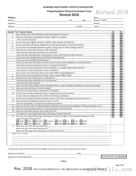 Free Alabama High School Physical PDF Form