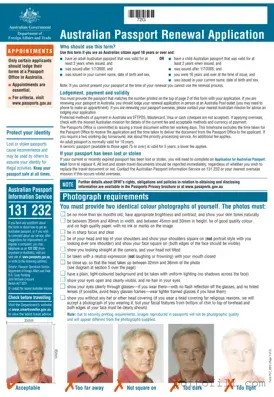 Free Australian Passport Renewal PDF Form