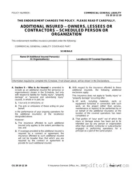 Free Cg 20 10 07 04 Liability Endorsement PDF Form