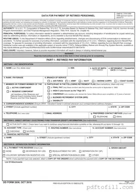 Free DD 2656 PDF Form
