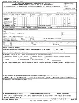 Free DD 149 PDF Form
