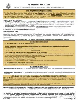 Free DS-11 U.S. Passport application PDF Form