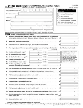Free IRS 941 PDF Form