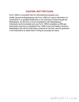 Free IRS 1095-A PDF Form