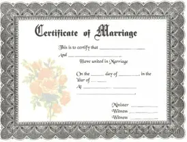 Free Marriage Certificate PDF Form