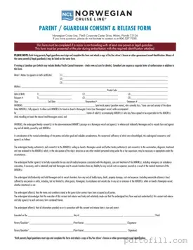 Free NCL Parental Consent PDF Form