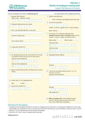 Free P 45 It PDF Form
