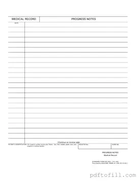 Free Progress Notes PDF Form