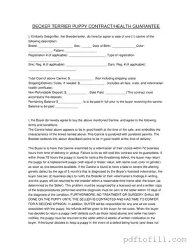 Free Health Guarantee PDF Form