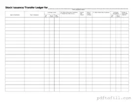 Free Stock Transfer Ledger PDF Form