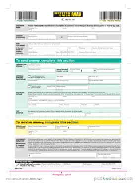Free Western Union PDF Form