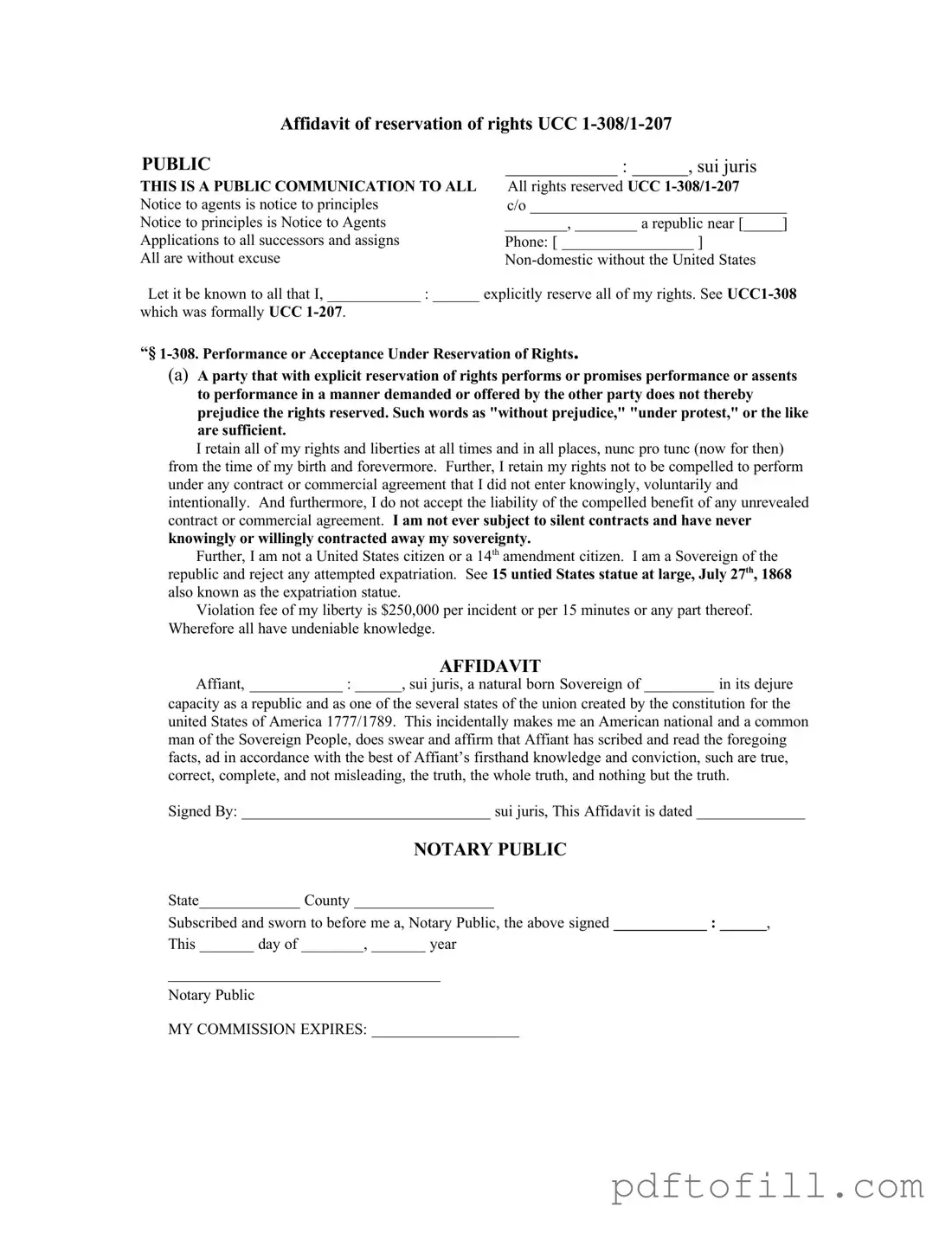 Free Ucc 1 308 PDF Form
